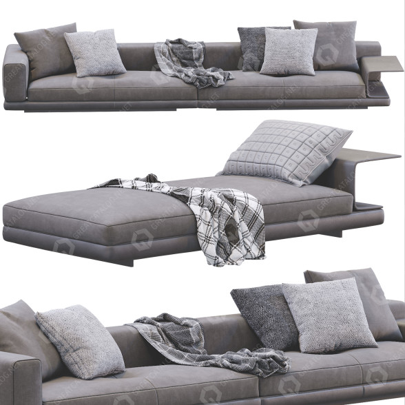 Диван Minotti Connery with Flap 3D модель