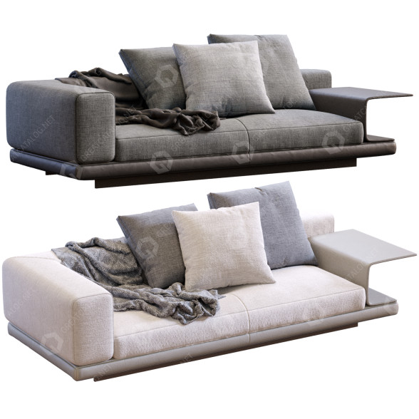 Диван Minotti Connery Armrest with Flap 3D модель