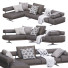 Sofa Flexform Wing Brown - ED-MONTE