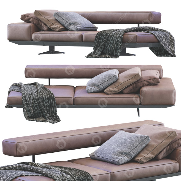 Диван Flexform Wing Leather 3D модель