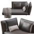 Couch Flexform Evergreen Leather Lounge - ED-MONTE