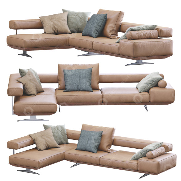 Sofa Flexform Wing 3D model