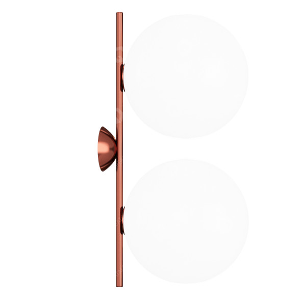 Lampe murale Flos IC Lights C W1 Double in Burgundy by Michael modèle 3D