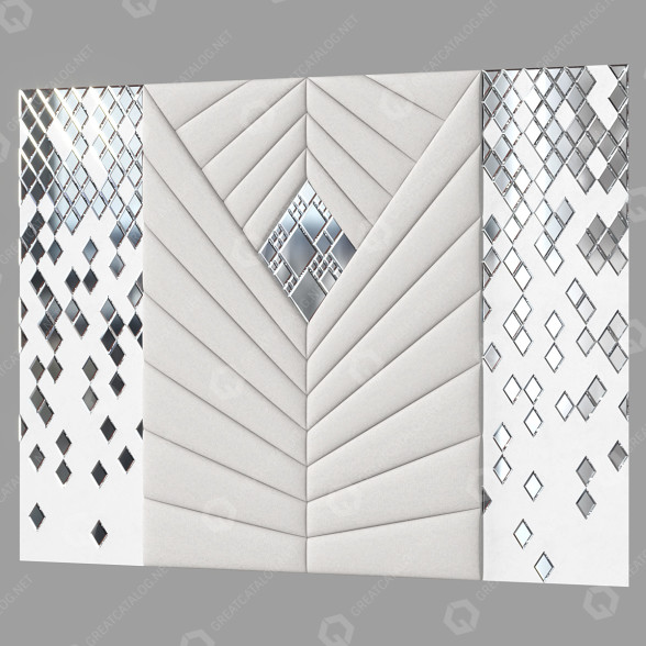 Стінова панель Headboard 042 3D модель