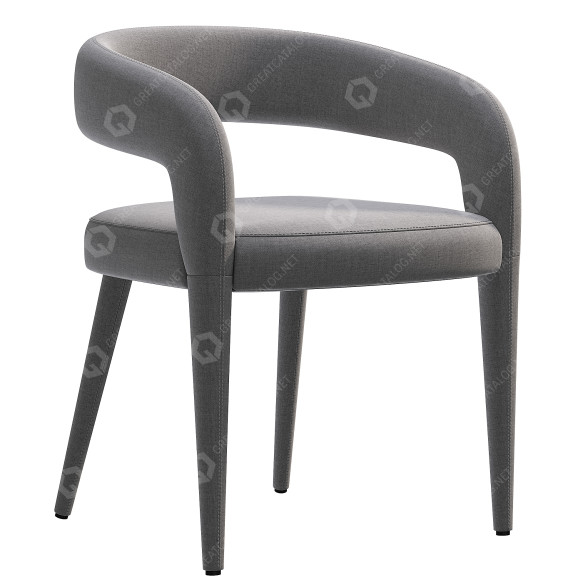 Fauteuil CB2 Lisette Grey modèle 3D