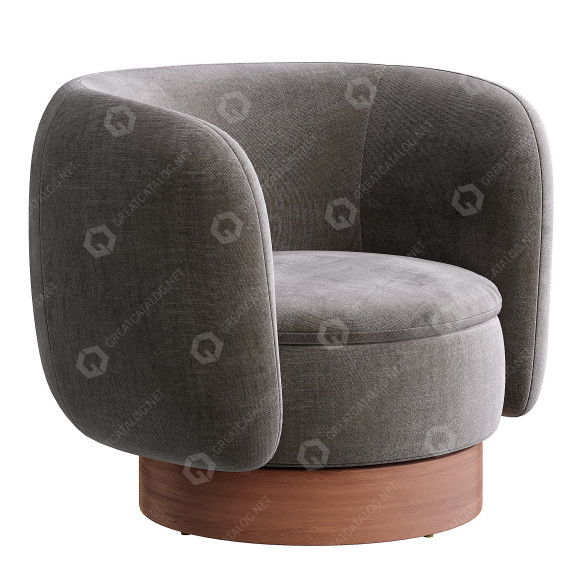 Fauteuil CB2 Muir Grey modèle 3D