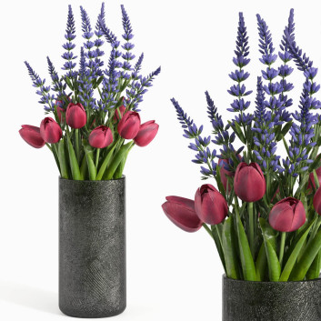 Bouquet  Ensemble 04 tulipe Modèle 3D