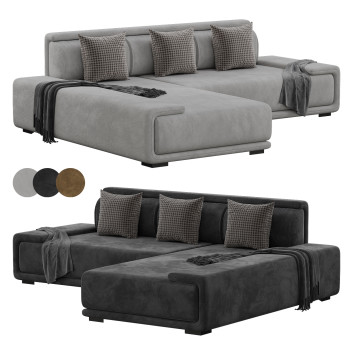 Sofa  Homary Modern Corner L-Shaped Model 3D