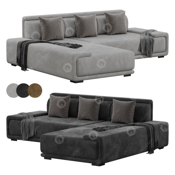 Диван Homary Modern Corner L-Shaped 3D модель