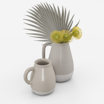Вази та рослини Protea and Palm