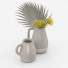 Vasen und Pflanzen Protea and Palm - vizz.n3d