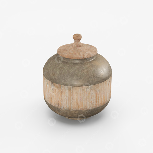 Pot Wood 3D model