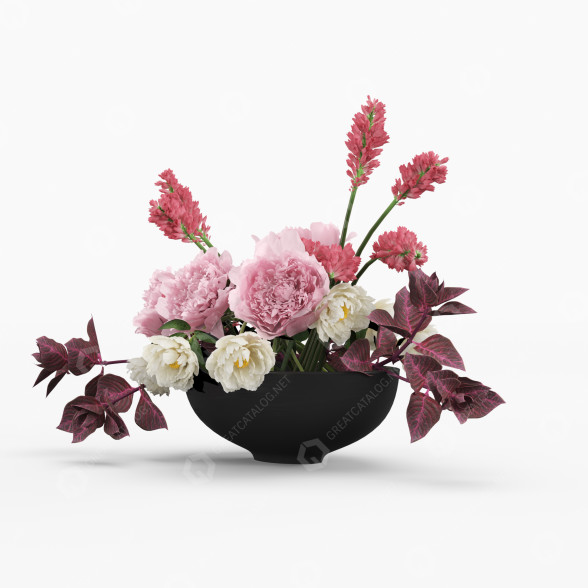 Bukiet Flowers in Vase model 3D