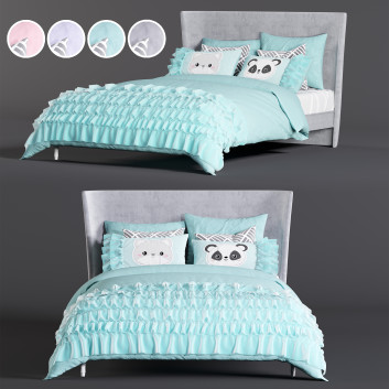 Ліжко Glimmer Ruffle Duvet Cover