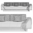 Диван CB2 Noor Cream Boucle - 3dcloudd