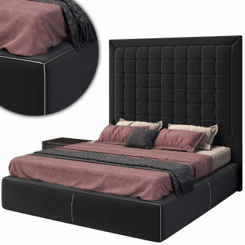 Łóżka i stoliki nocne  Set 07 Model 3D