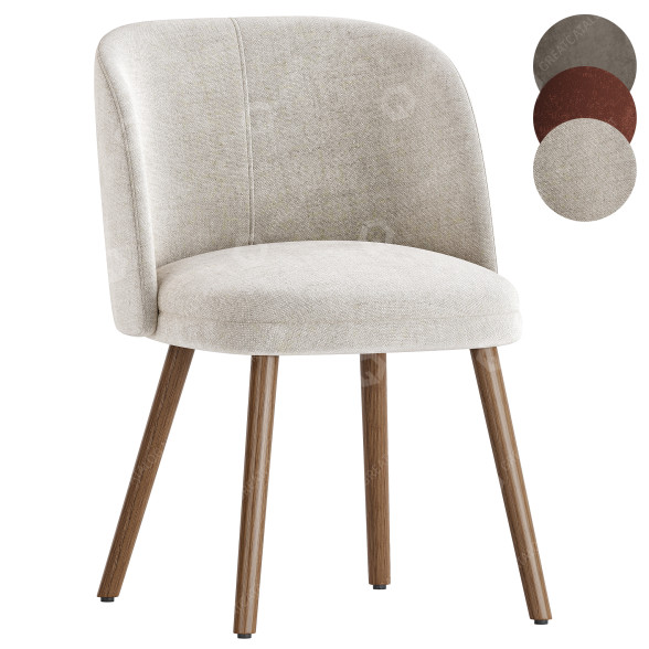 Stuhl Design Tree Home Midcentury Modern Barrel Backed Dining 3D-Modell
