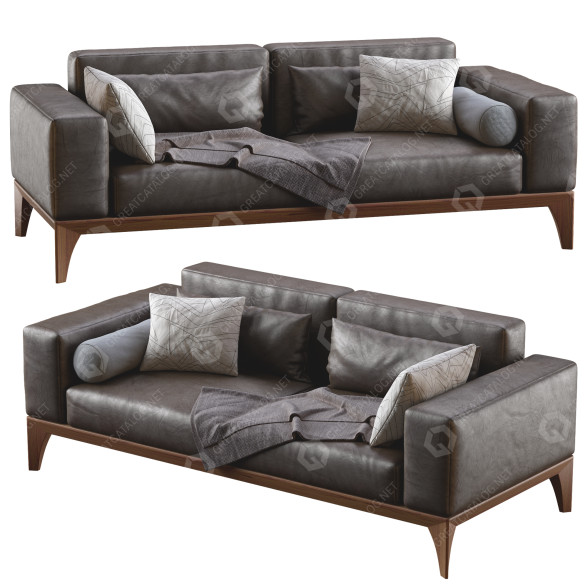 Диван Porada Fellow Leather 3D модель