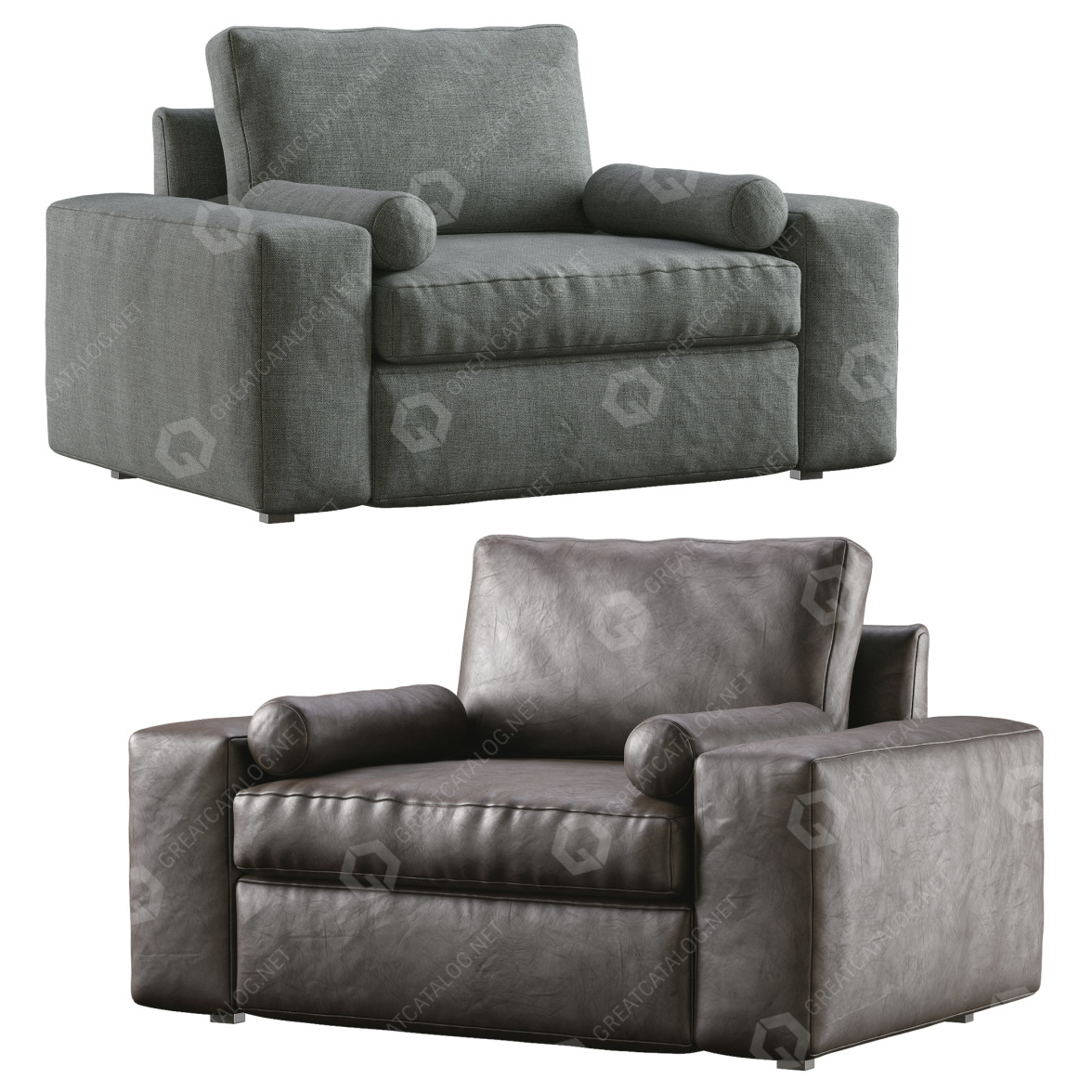 Armchair IKEA Kivik 3d model for download ⚡ free and paid version for