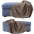 Ottoman IKEA Kivik Blue - ED-MONTE