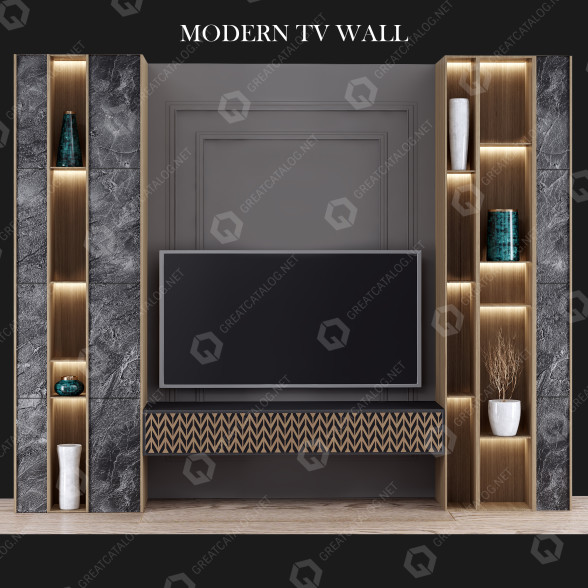 ТВ стінка Modern 04 3D модель