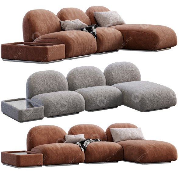 Диван та журнальний столик Tacchini Victoria 3D модель