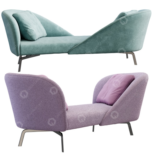 Cama de día Tacchini Face to Face Modelo 3D