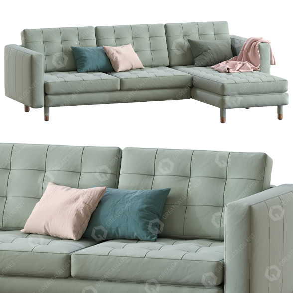 Sofa IKEA Landskrona Light Green 3D-Modell