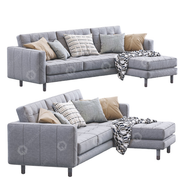 Canapé IKEA Landskrona Gray modèle 3D