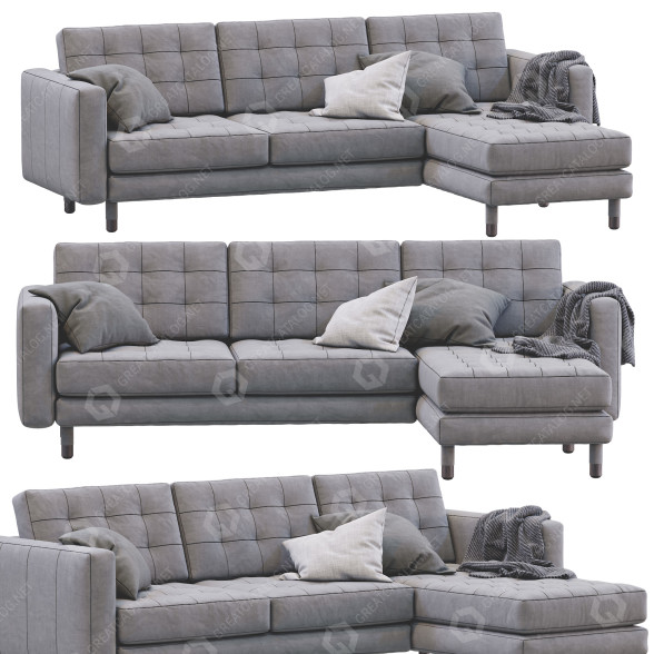 Canapé IKEA Landskrona Grey modèle 3D