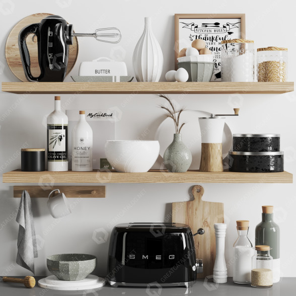 Декор Smeg Kitchen Accessories 3D модель