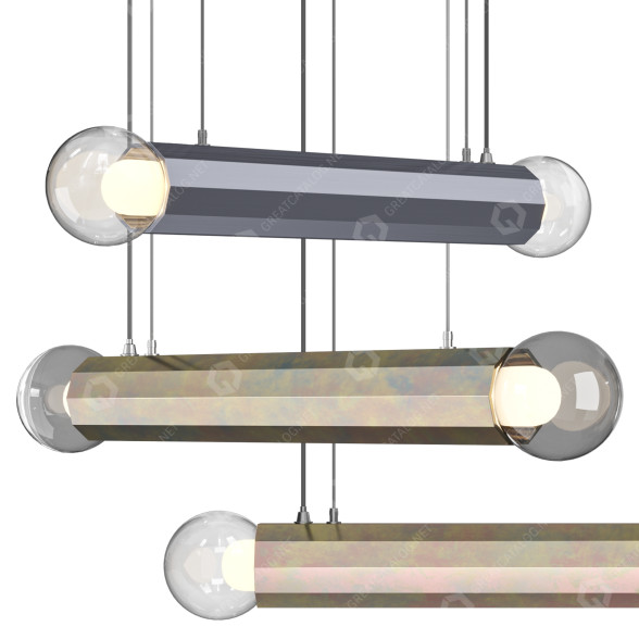 Lampy wiszące Brokis Prisma Double model 3D