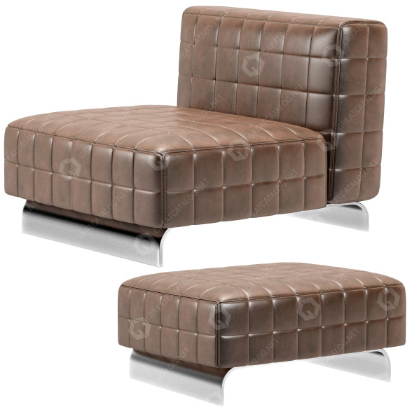 Крісло та пуф Minotti Twiggy 3D модель