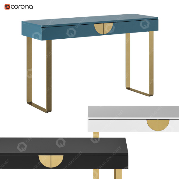 Stolik konsolowy Anthropologie Lacquered Glinda model 3D