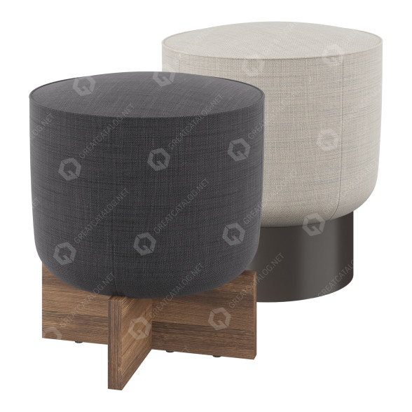 Пуфы Bonaldo Belt & Cross 3D модель