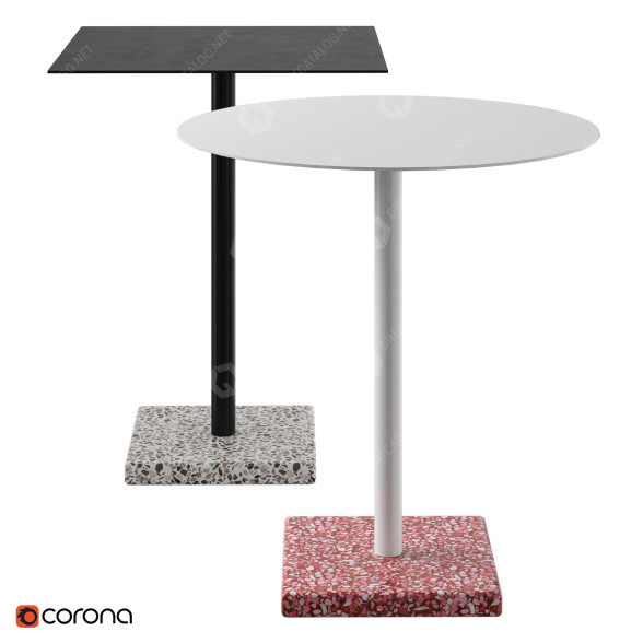 Столи Hay Terrazzo 3D модель