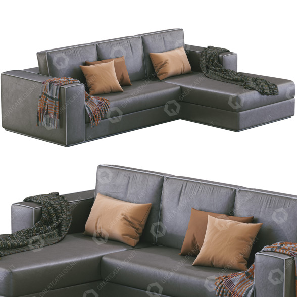 Sofa Alhambra Leather model 3D