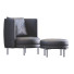 Крісло та пуф Minotti Torii Leather - ED-MONTE