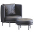 Крісло та пуф Minotti Torii Leather - ED-MONTE