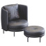 Крісло та пуф Minotti Torii Leather - ED-MONTE