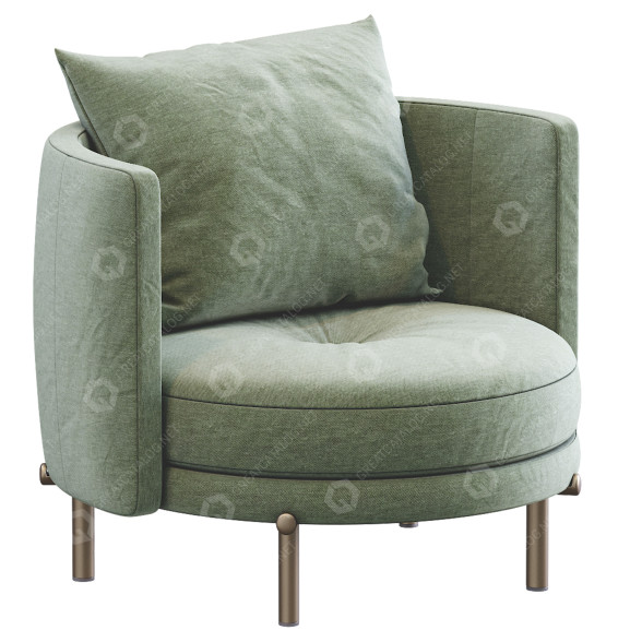 Sessel Minotti Torii Green 3D-Modell