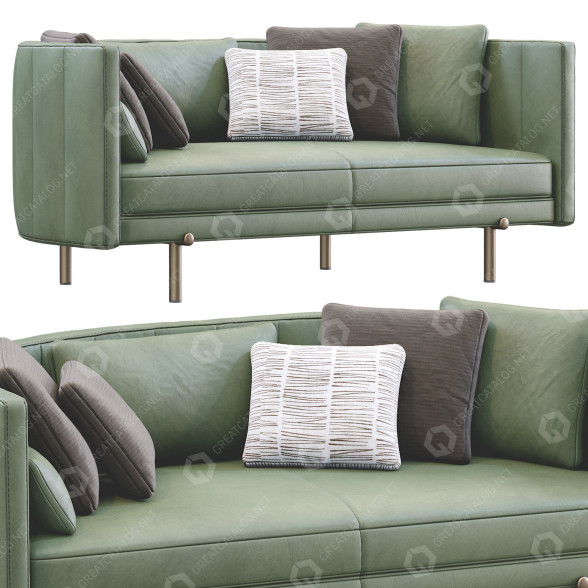 Canapé Minotti Torii Leather modèle 3D