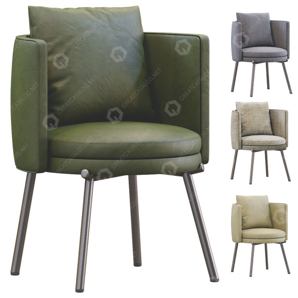 Fauteuil Minotti Torii modèle 3D
