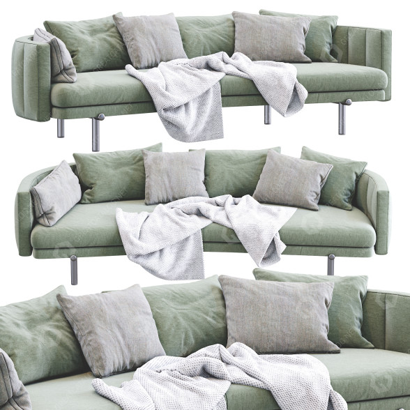 Canapé Minotti Torii Green modèle 3D