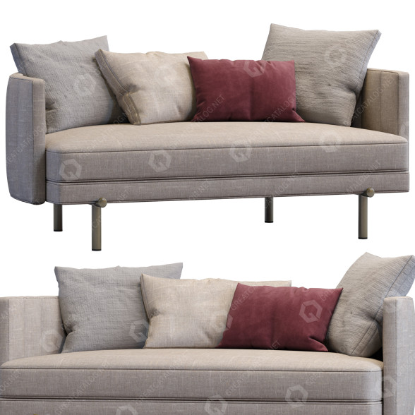 Sofa Minotti Torii Beige 3D-Modell