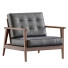 Fotel Century Modern The Mid Century Show Wood Leather - ED-MONTE