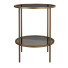 Stolik kawowy Black Glass Antique Gold Accent - ELBEBE