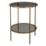 Stolik kawowy Black Glass Antique Gold Accent - ELBEBE