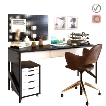 Espacio de trabajo  Office Set 1 Modelo 3D
