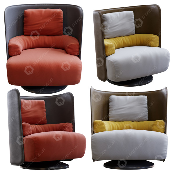 Armchair Zanotta Campiello+ 3D model